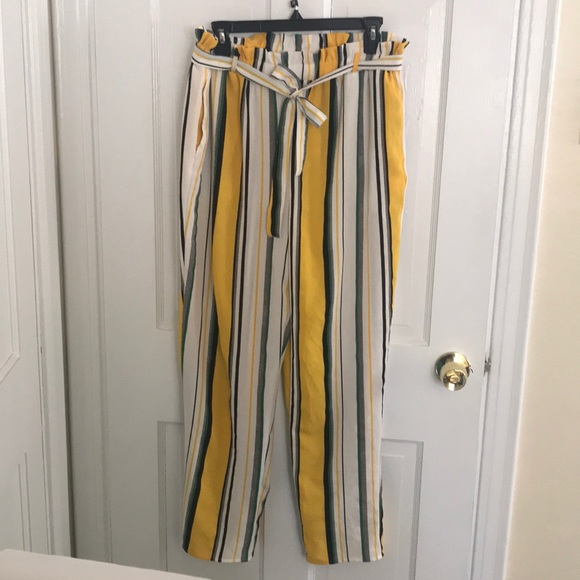 Mlle Gabrielle Pants - Large yellow and green mlle Gabriella pants